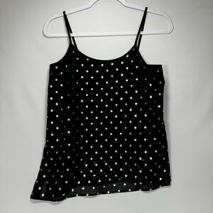 The Limited Women's Black Gold Size XS Tank Top Camisole Polka Dot Under Shirt
